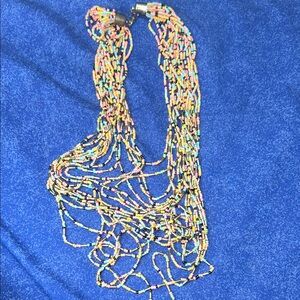 Multicolor Seed Bead Layered Necklace - Women Jewelry